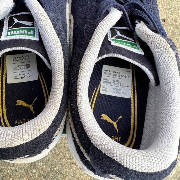 Little Puma sneakers, blue suede size 10 - Picture 5 of 12
